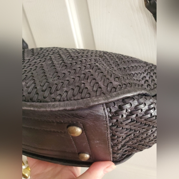 Viola Castellani Italian woven leather bag Navy - Picture 13 of 16